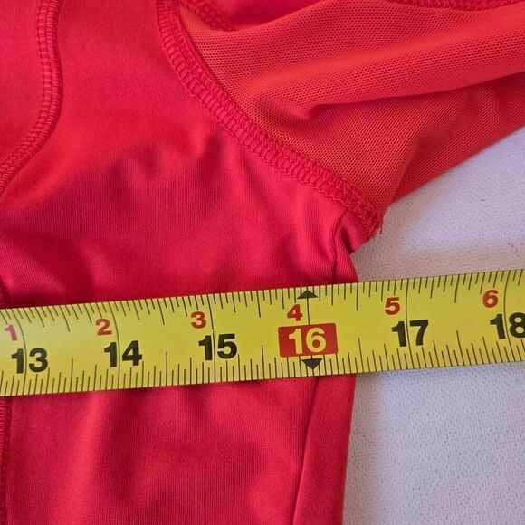 PGA Tour Womens Quarter Zip Long Sleeve Athletic Golf Shirt Top Coral Red Small - Picture 9 of 12